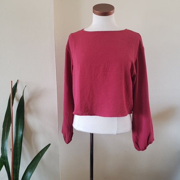 RoyLamp BNWT Cropped Long Sleeve Blouse - S - Picture 8 of 11
